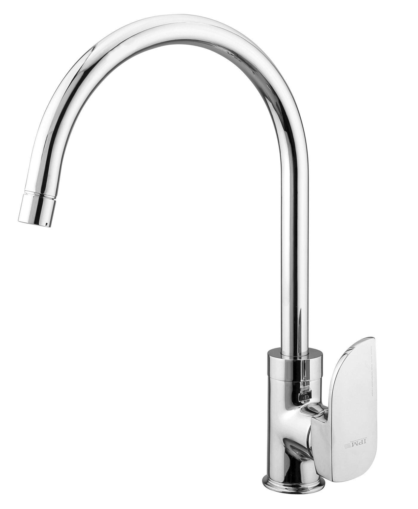 Single Lever Sink Mixer Table Mounted Round Spout in Chrome finish