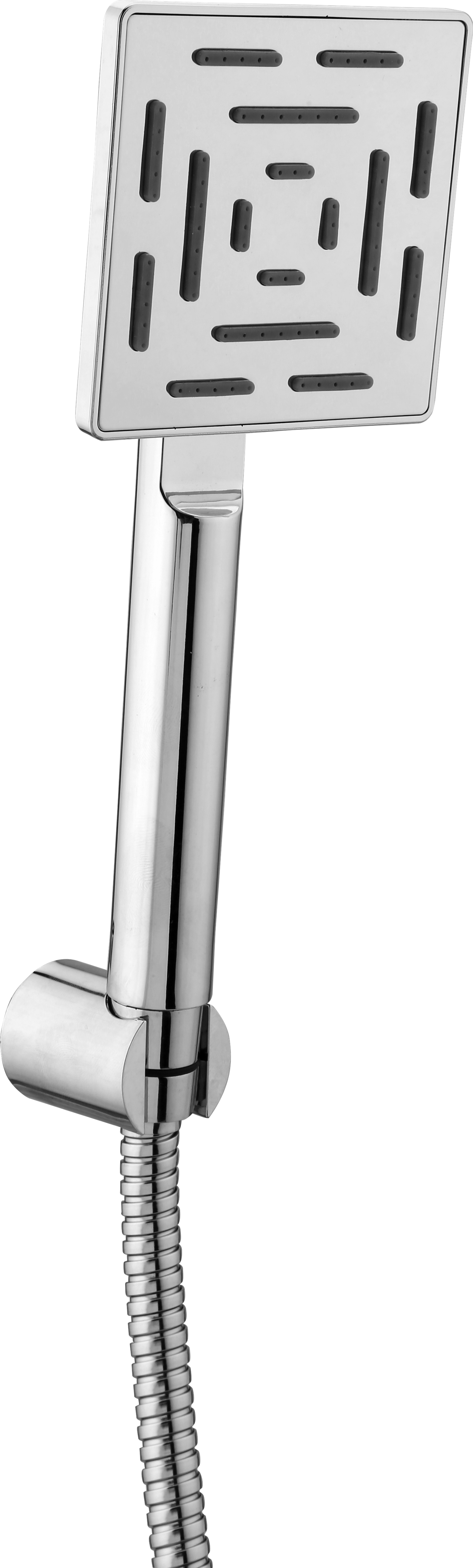 Maze Square Hand Shower With Tube in Chrome finish