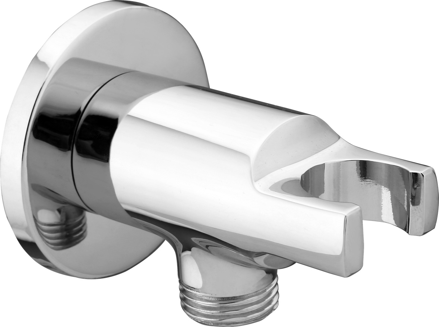Wall Outlet With Hook Round in Chrome finish