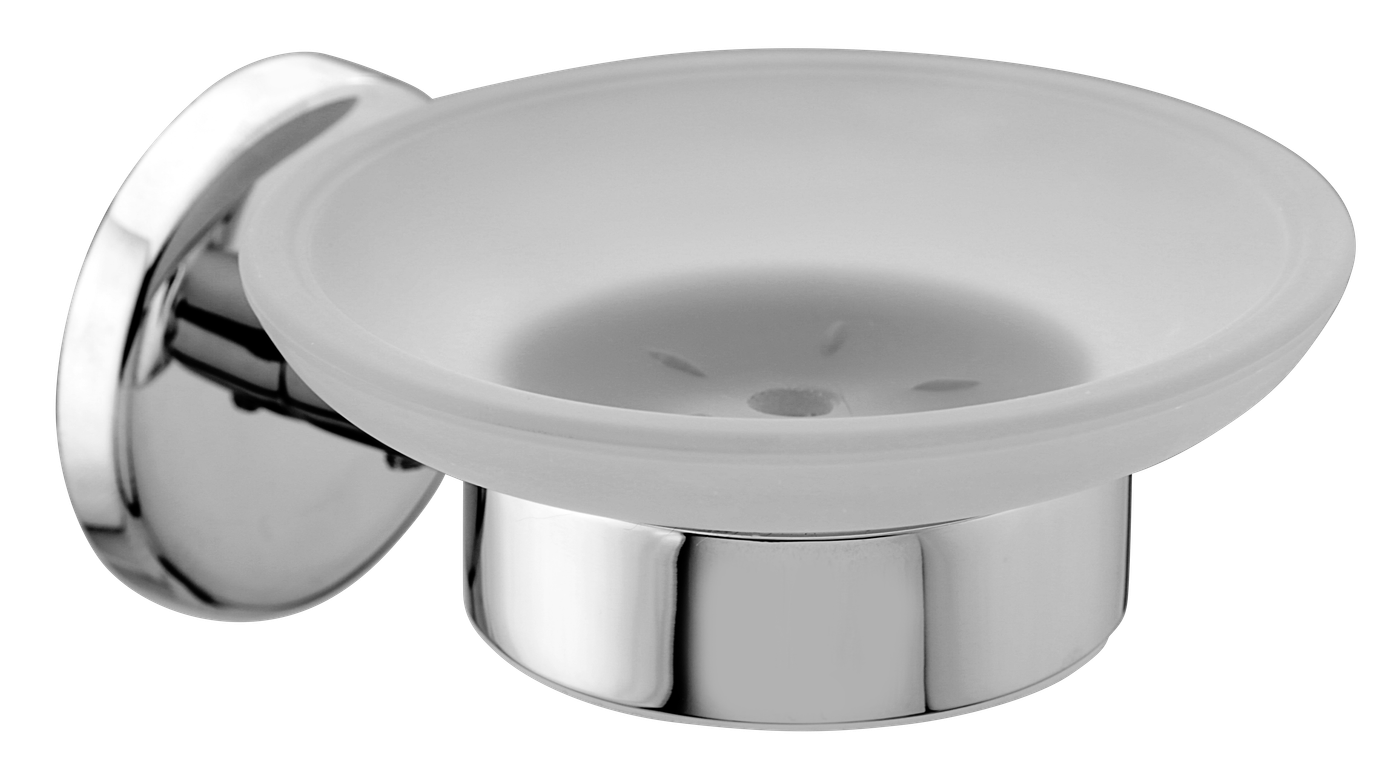 Soap Dish Round in Chrome finish