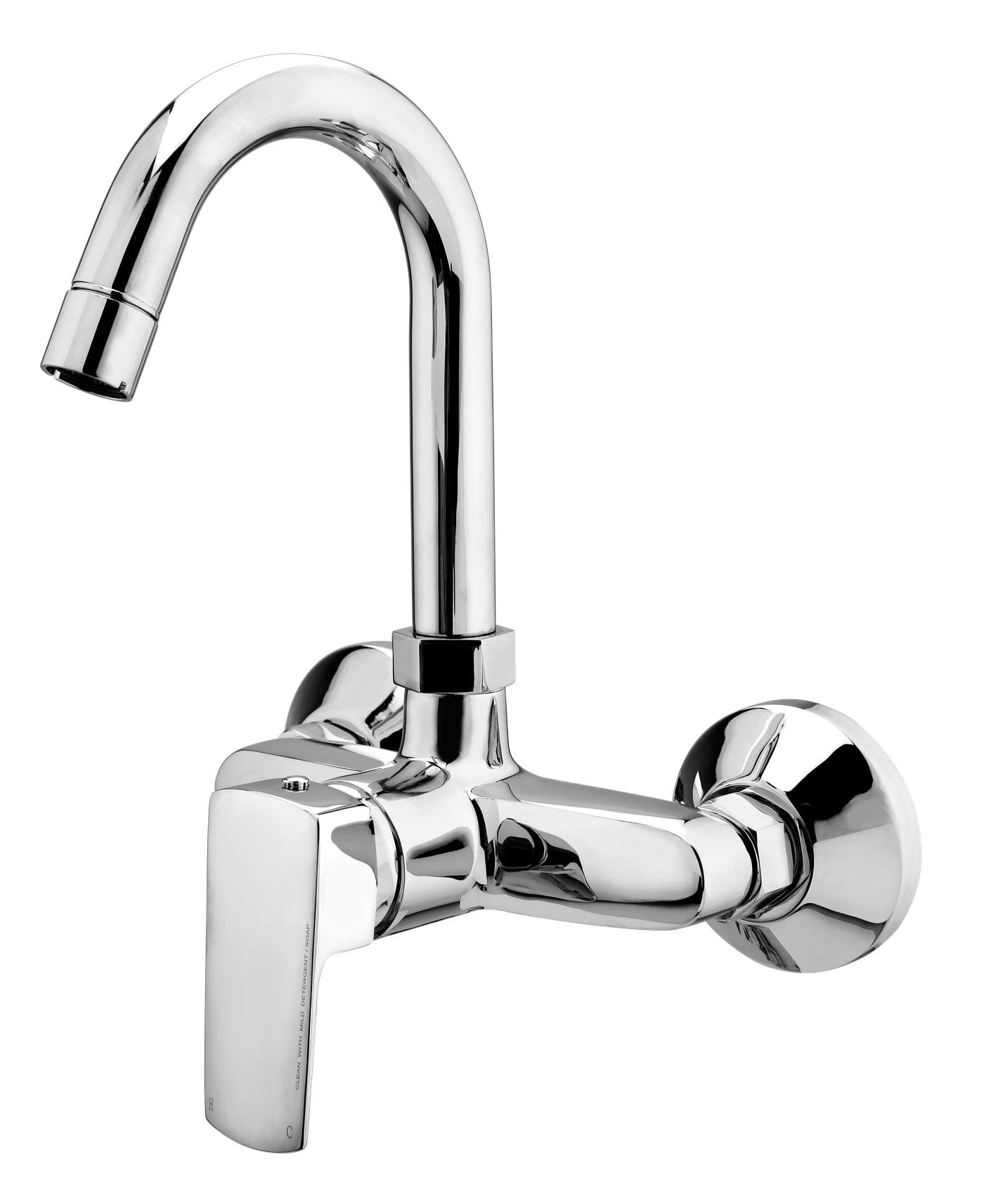 Single Lever Sink Mixer Wall Mounted Regular Spout in Chrome finish