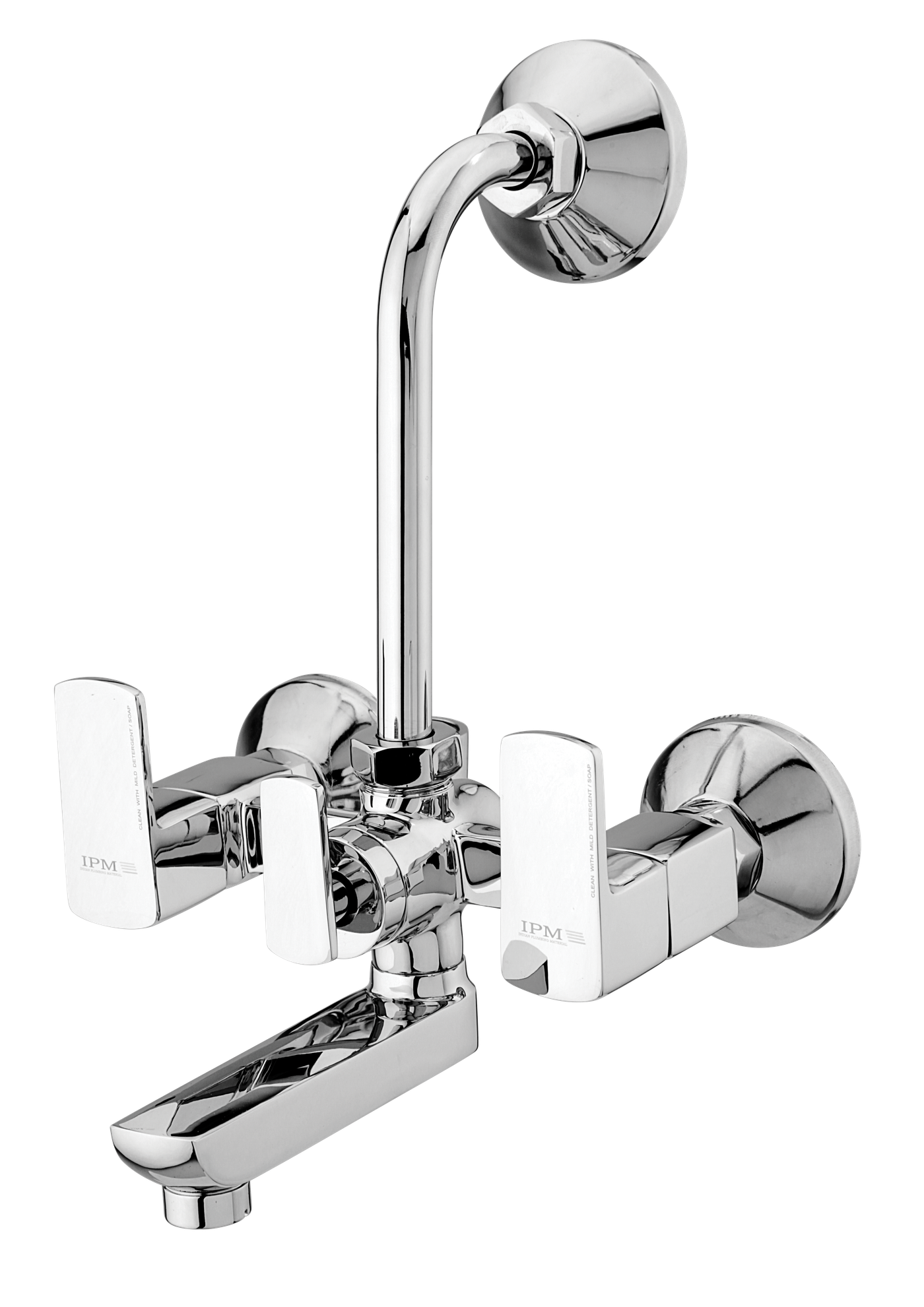 Wall Mixer With Bend in Chrome finish
