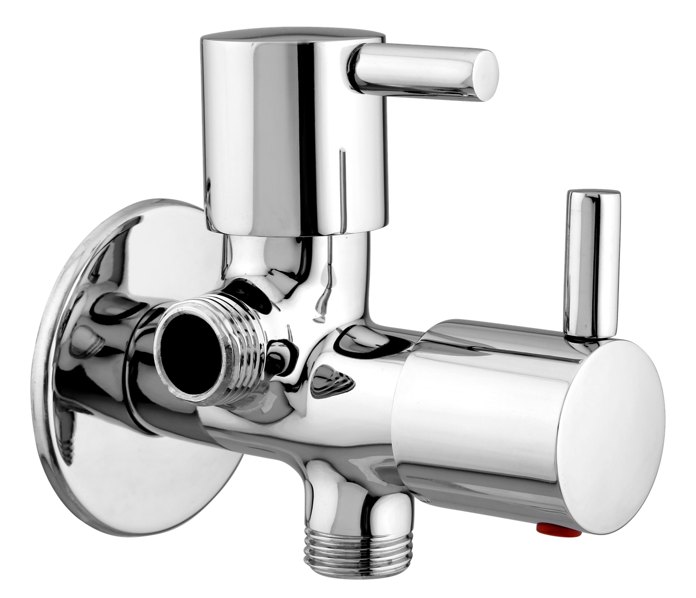 2 Way Angle Valve With Flange in Chrome finish