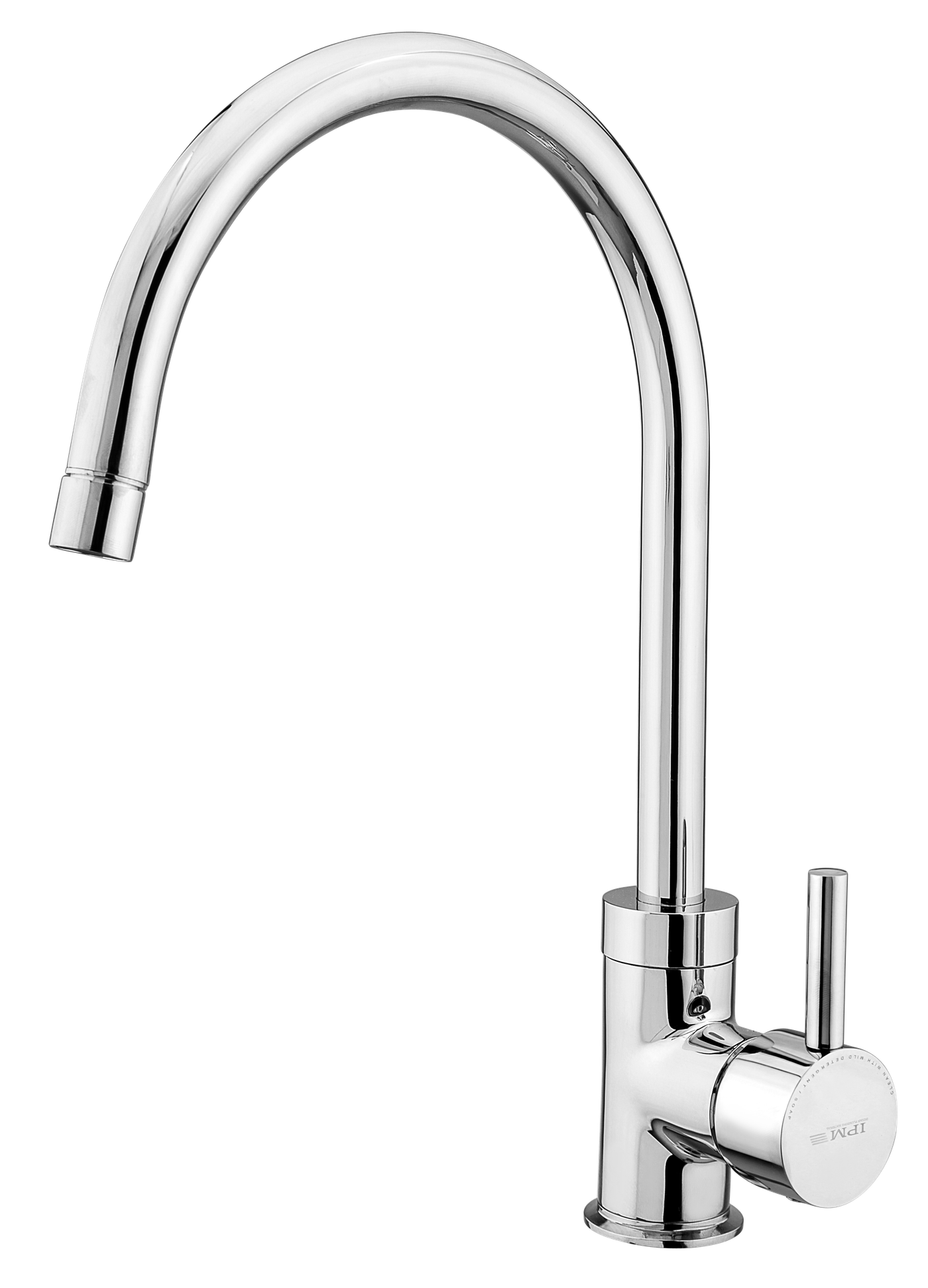 Single Lever Sink Mixer Table Mounted Round Spout in Chrome finish