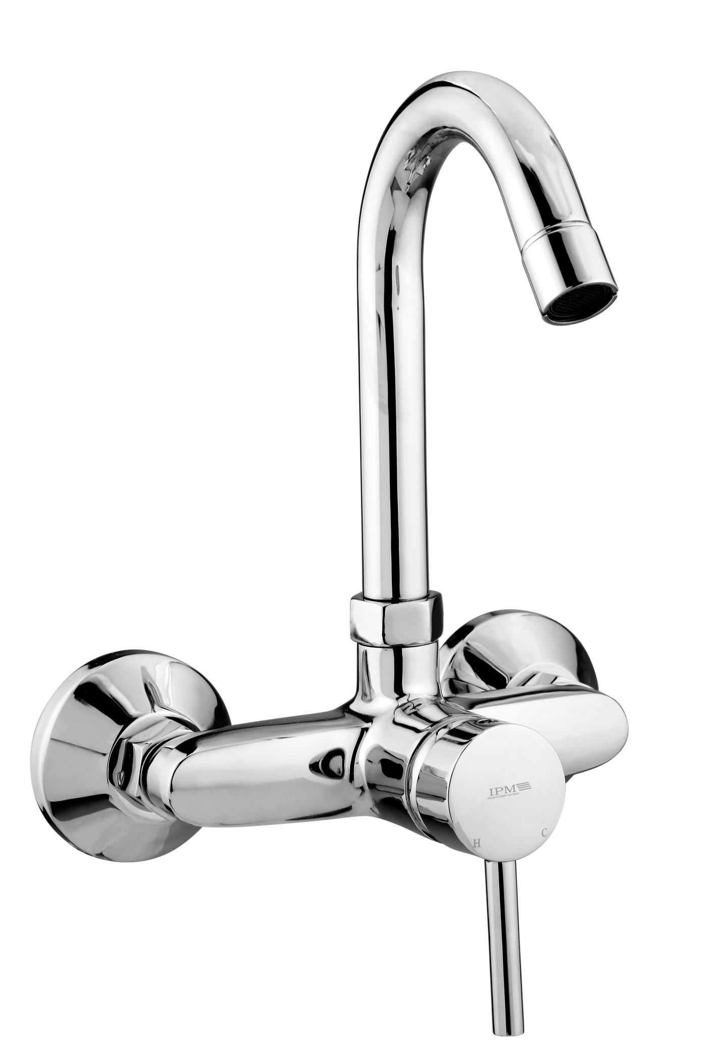 Single Lever Sink Mixer Wall Mounted Regular Spout in Chrome finish