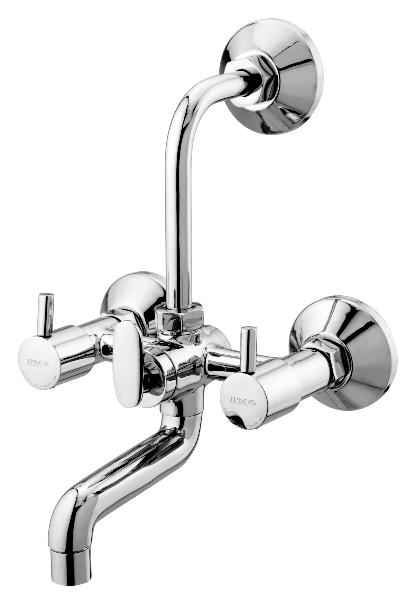 Wall Mixer With Bend in Chrome finish