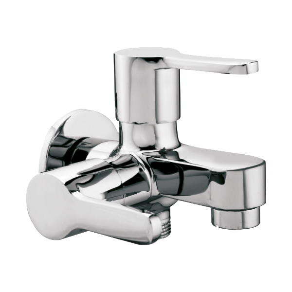 2 Way Bib Cock With Flange in Chrome finish
