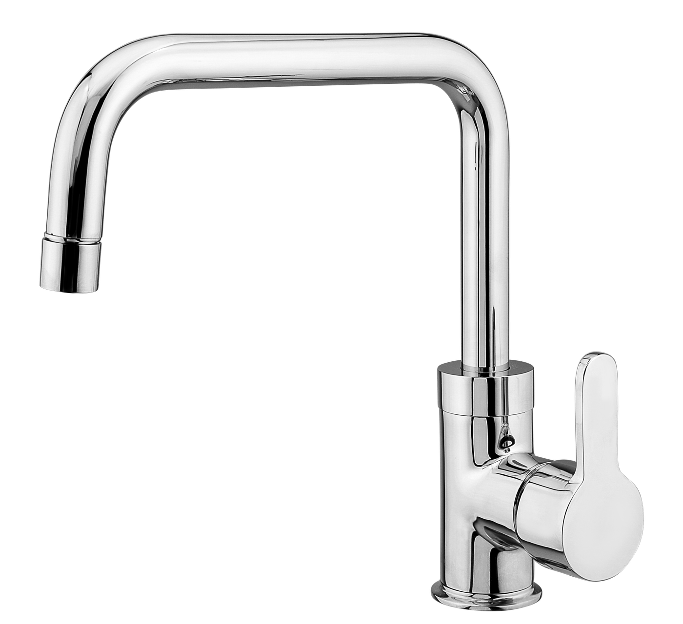 Single Lever Sink Mixer Table Mounted Angular Spout in Chrome finish