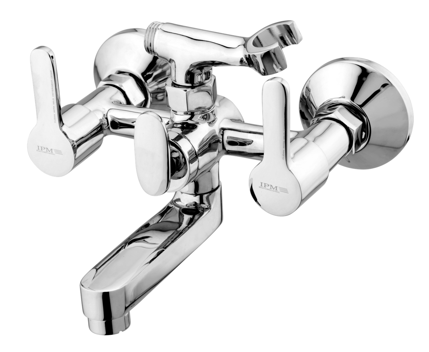 Wall Mixer With Crutch in Chrome finish