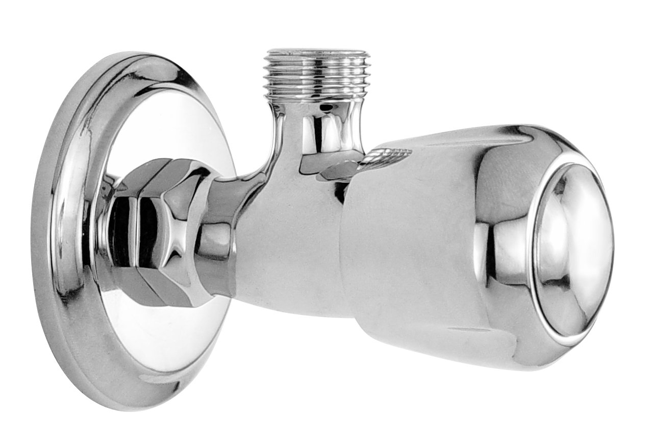 Angle Valve With Flange in Chrome finish