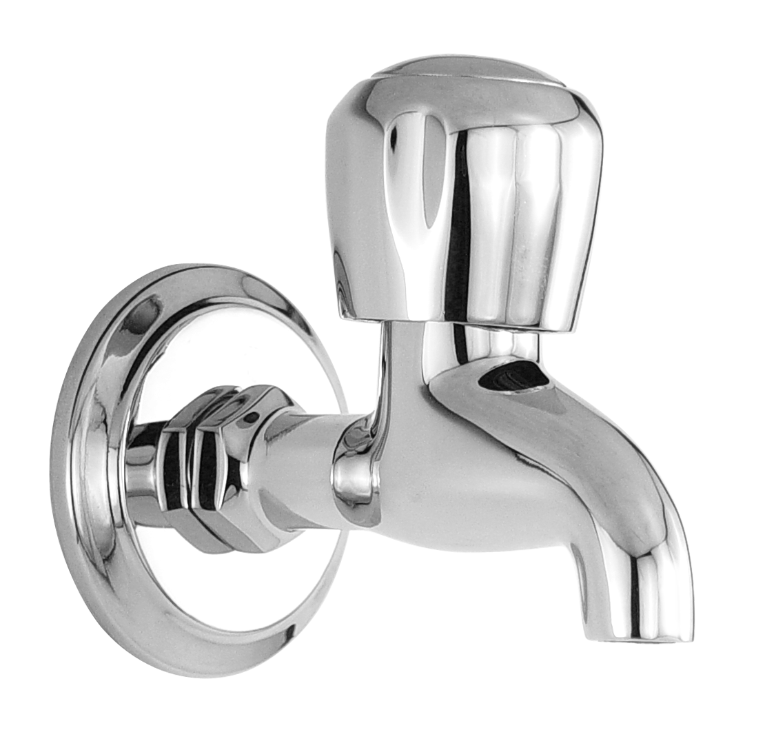 Bib Cock With Flange in Chrome finish
