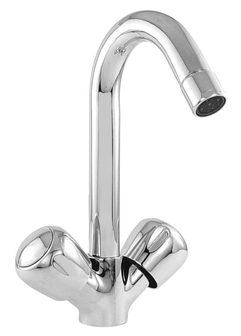 Center Hole Basin Mixer in Chrome finish