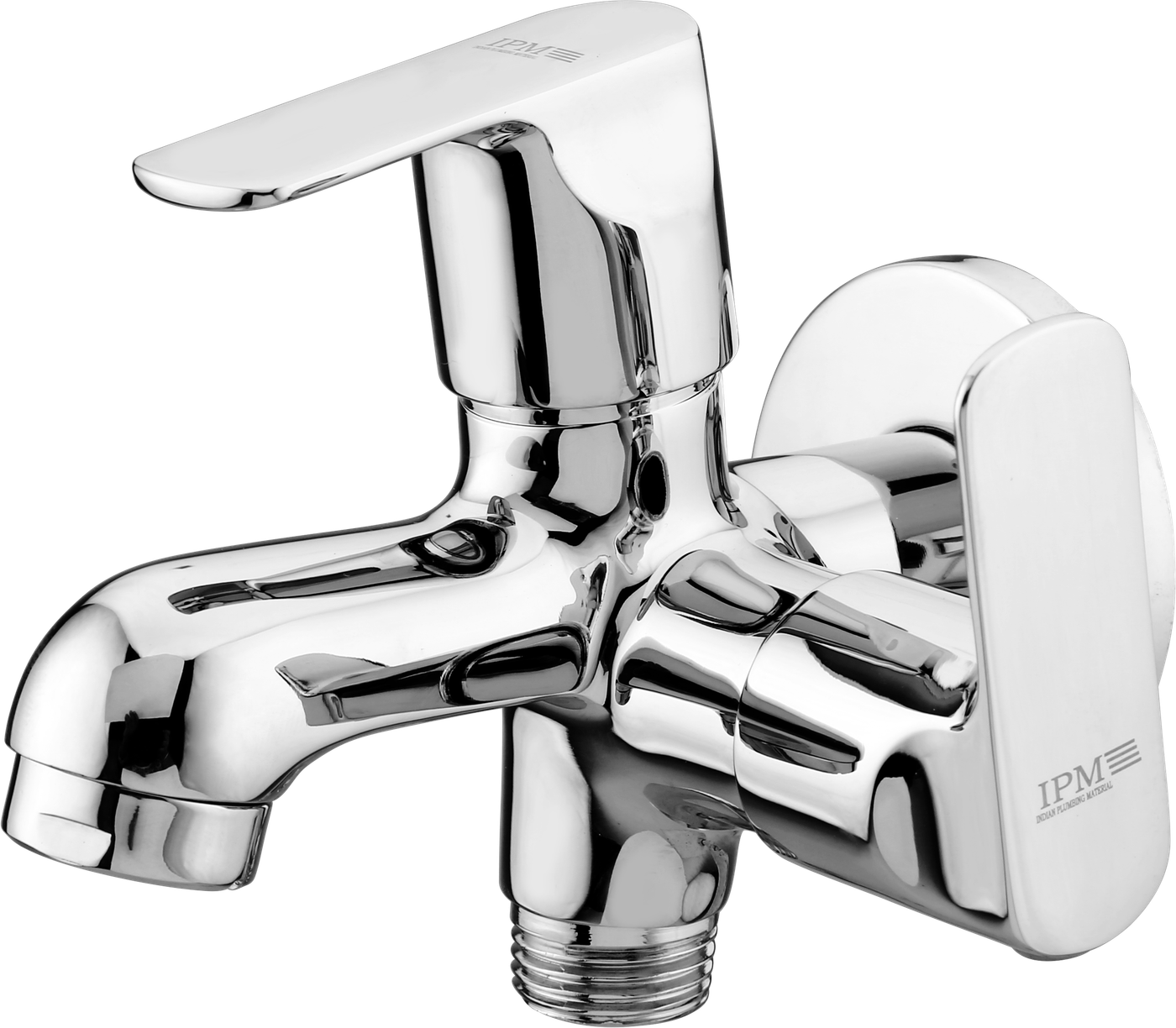 2 Way BIB Cock With Flange in Chrome finish