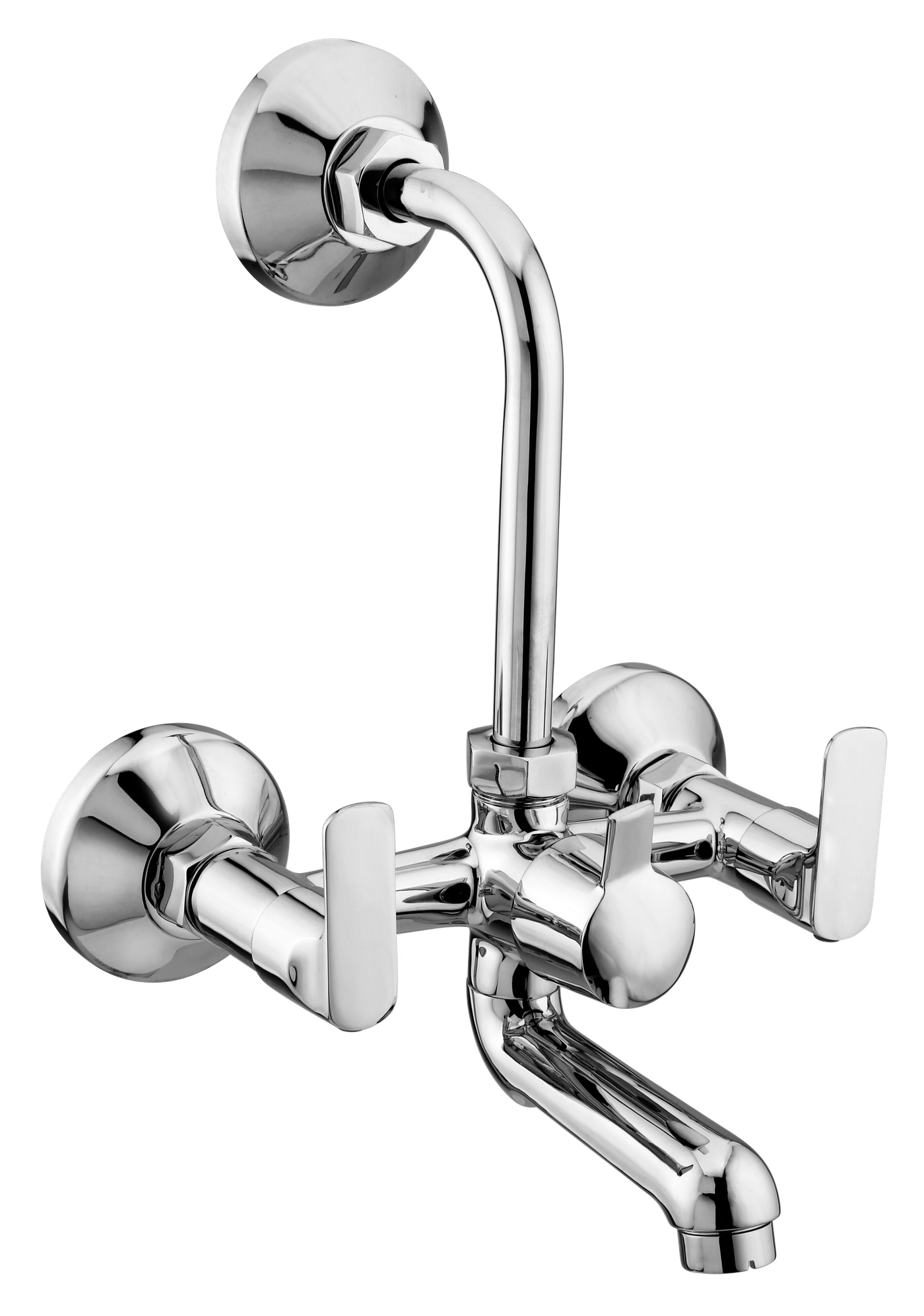 Wall Mixer With Bend in Chrome finish