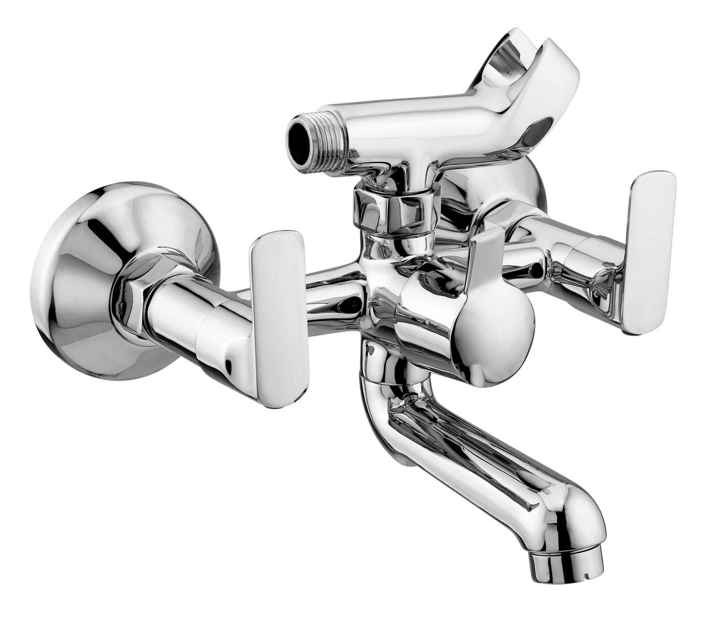Wall Mixer With Crutch in Chrome finish