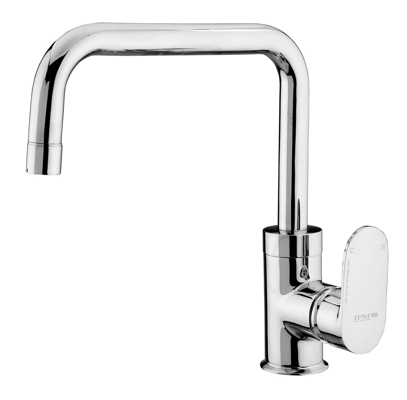 Single Lever Sink Mixer Table Mounted Angular Spout in Chrome finish