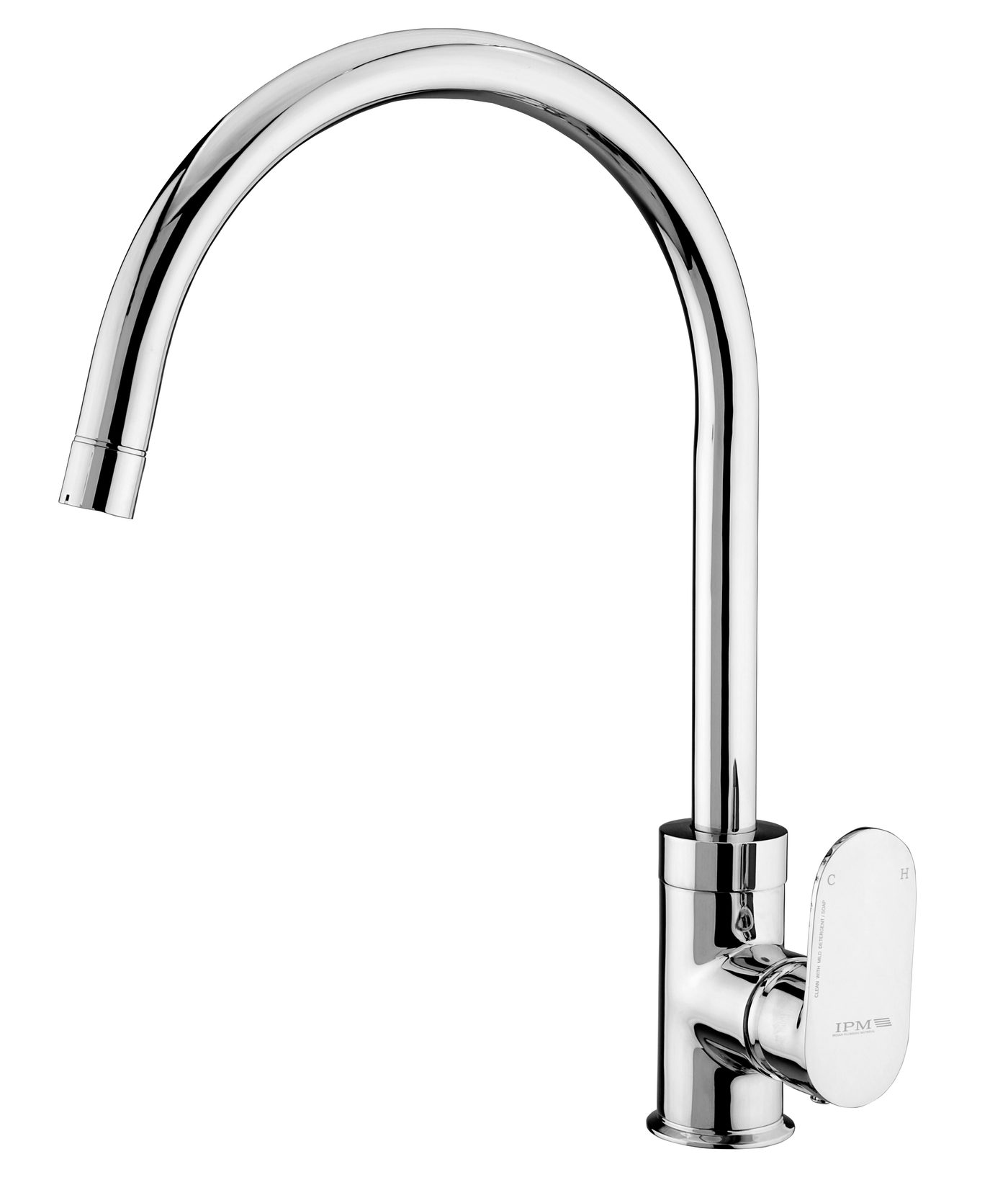 Single Lever Sink Mixer Table Mounted Round Spout in Chrome finish