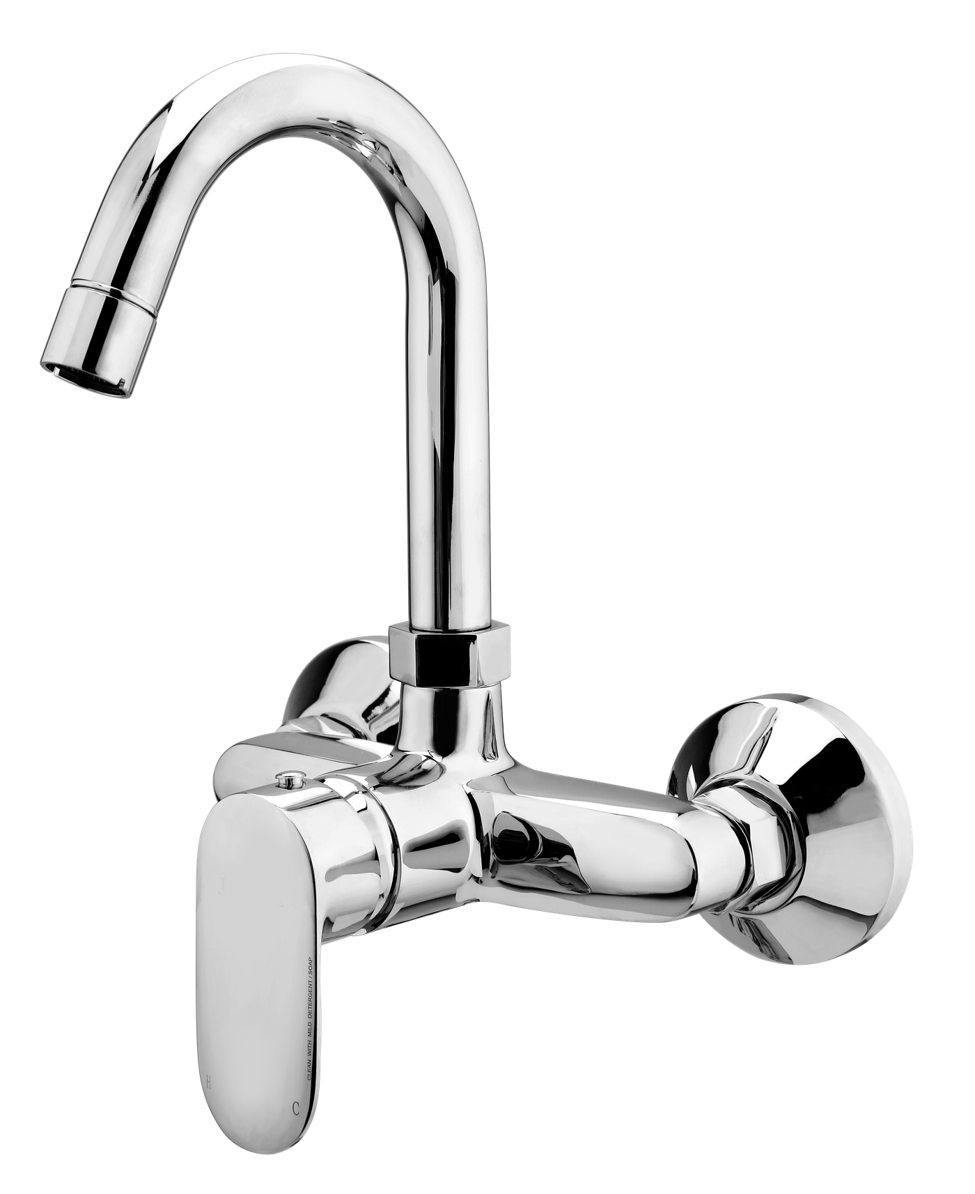 Single Lever Sink Mixer Wall Mounted Regular Spout in Chrome finish