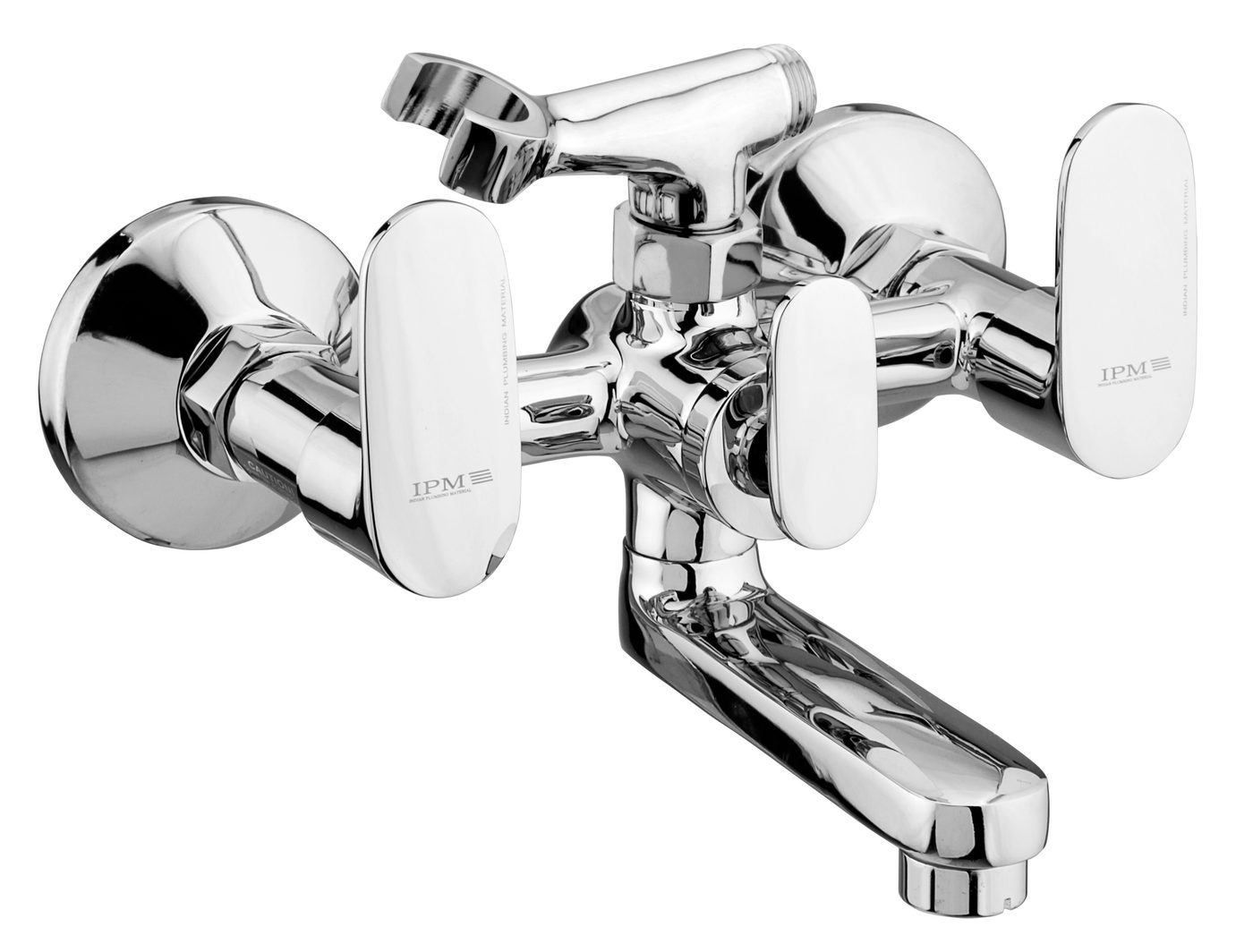 Wall Mixer With Crutch in Chrome finish