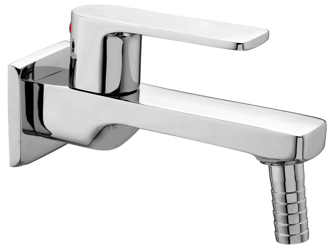 Nozzle Bib Cock With Flange in Chrome finish