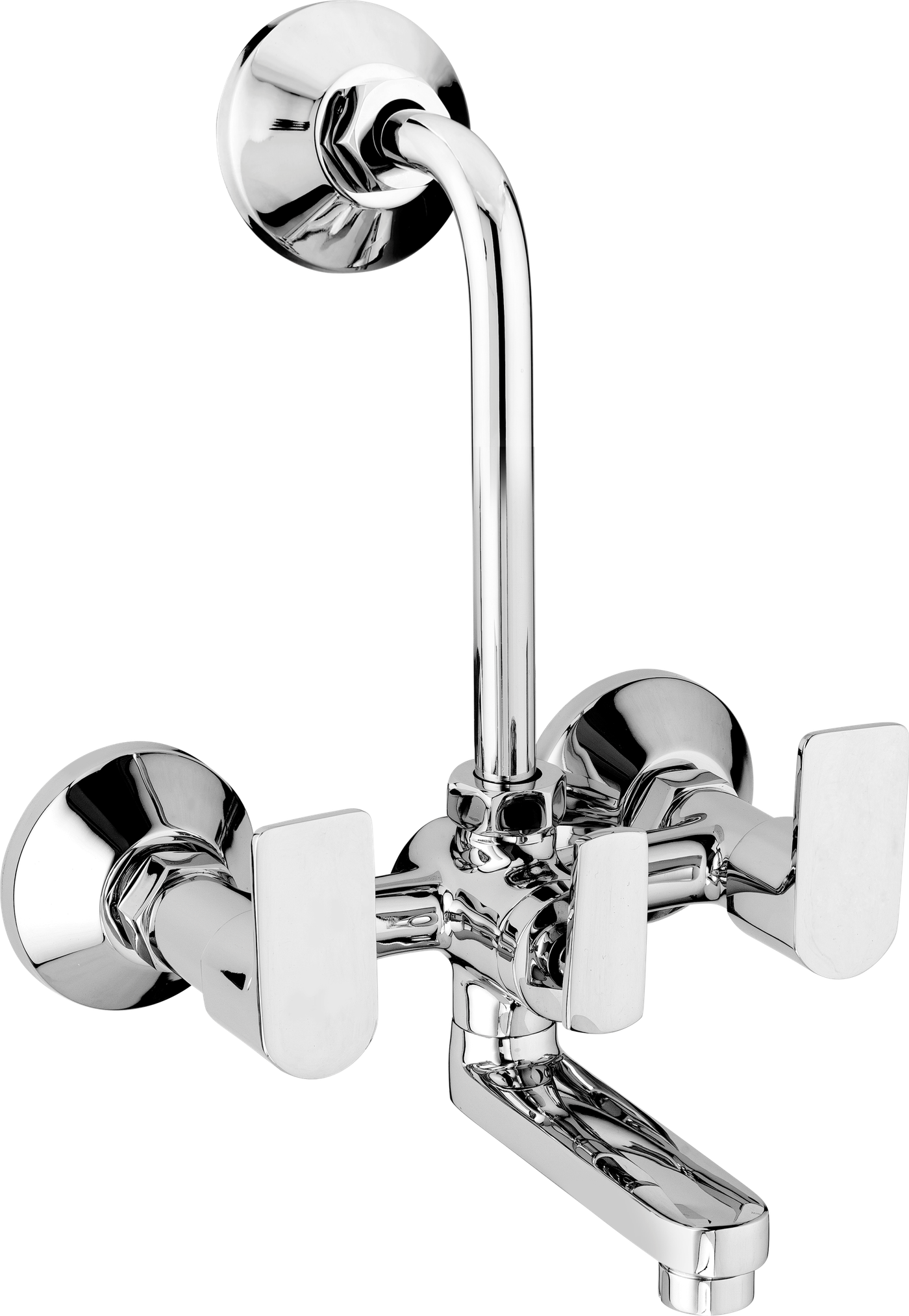 Wall Mixer With Bend in Chrome finish