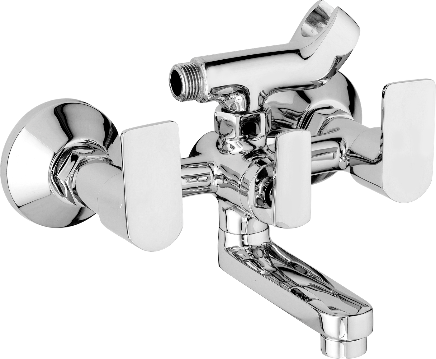 Wall Mixer With Crutch in Chrome finish