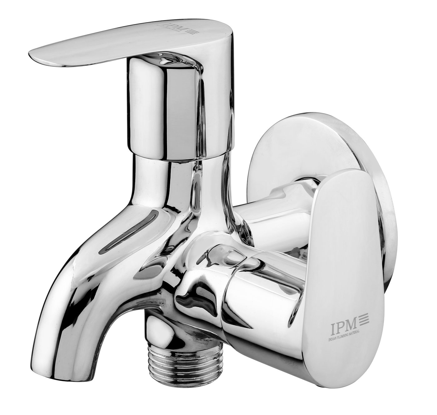 2 Way Bib Cock With Flange in Chrome finish