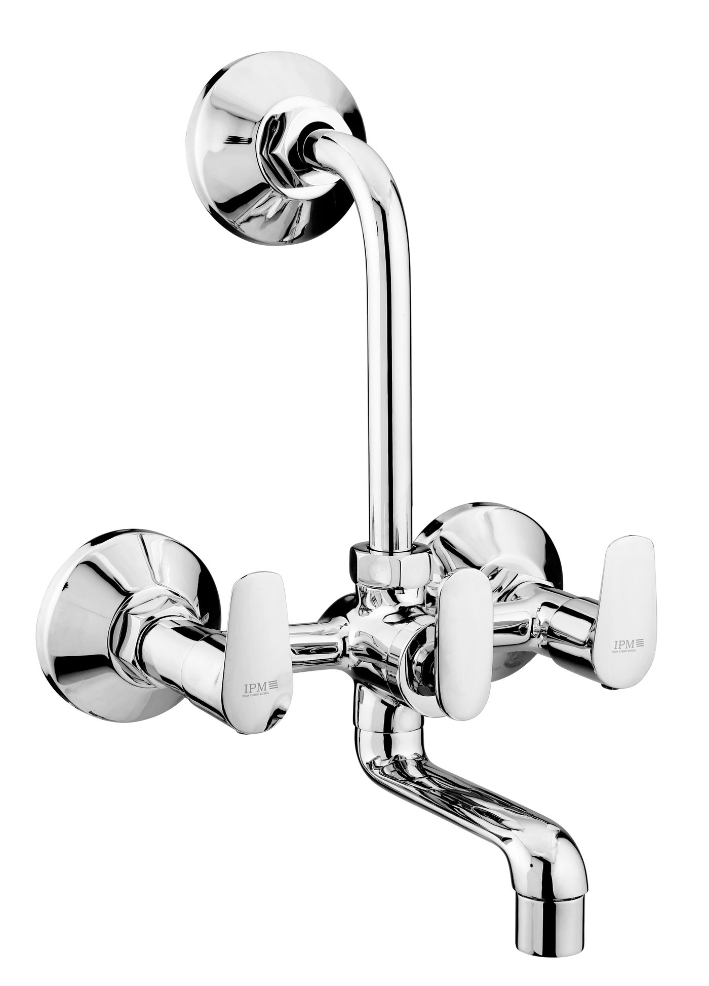 Wall Mixer With Bend in Chrome finish