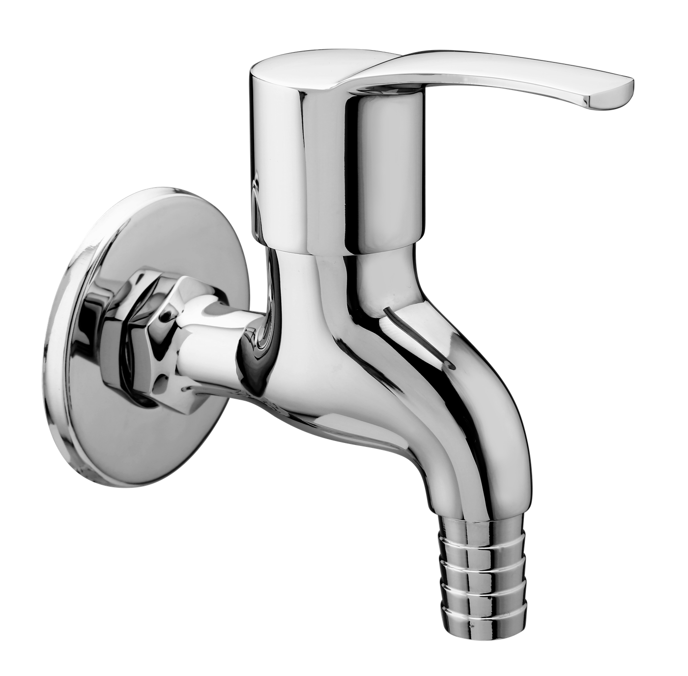 Nozzle Bib Cock With Flange Pheonix in Chrome finish