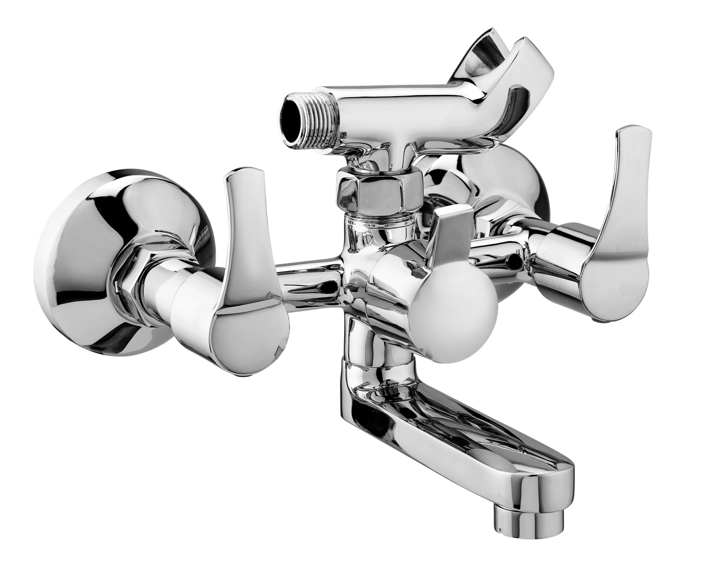 Wall Mixer With Crutch Pheonix in Chrome finish
